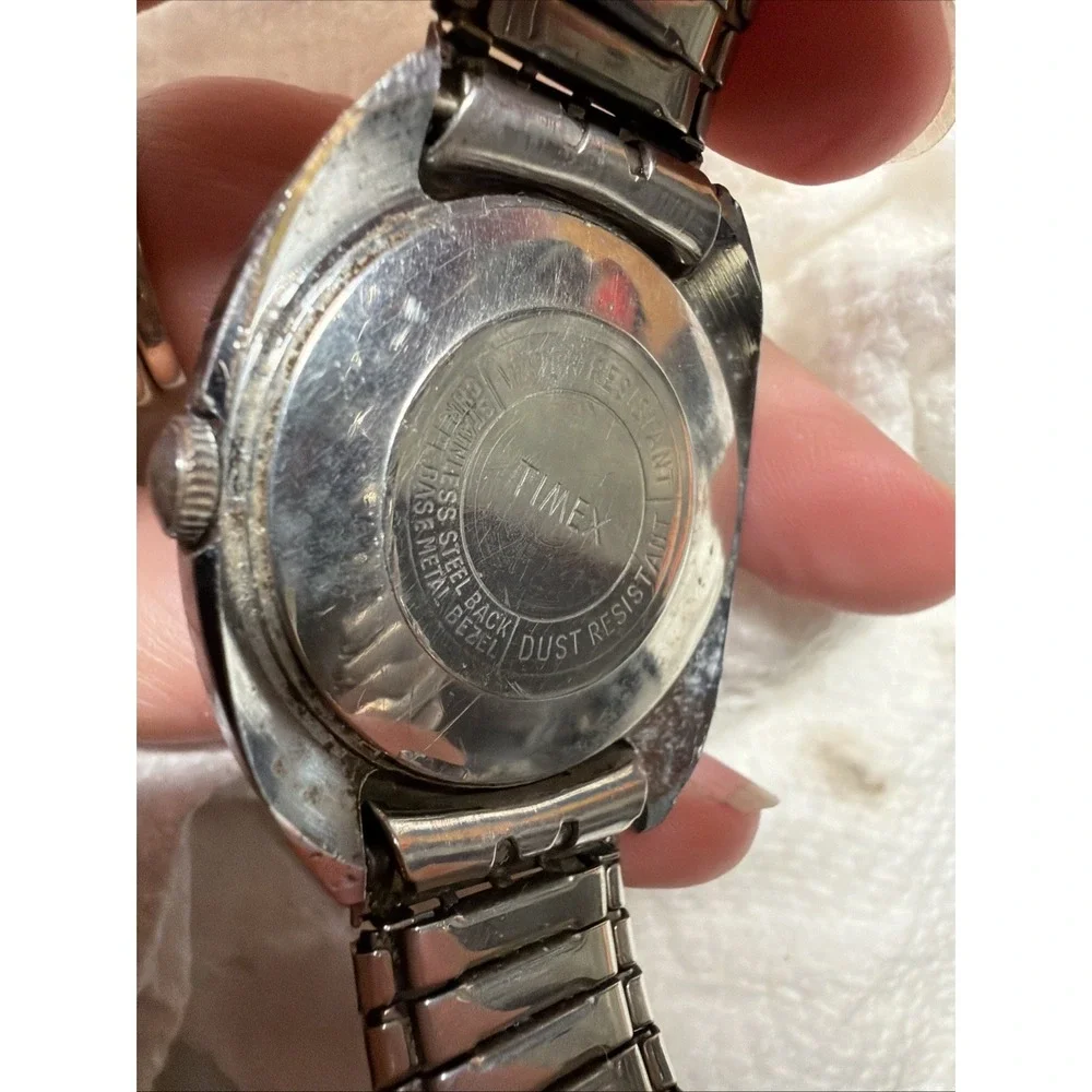 Vintage 1971 TIMEX MARLIN Blue Navy 26751 2571 Mechanical Wind 34mm PARTS ONLY